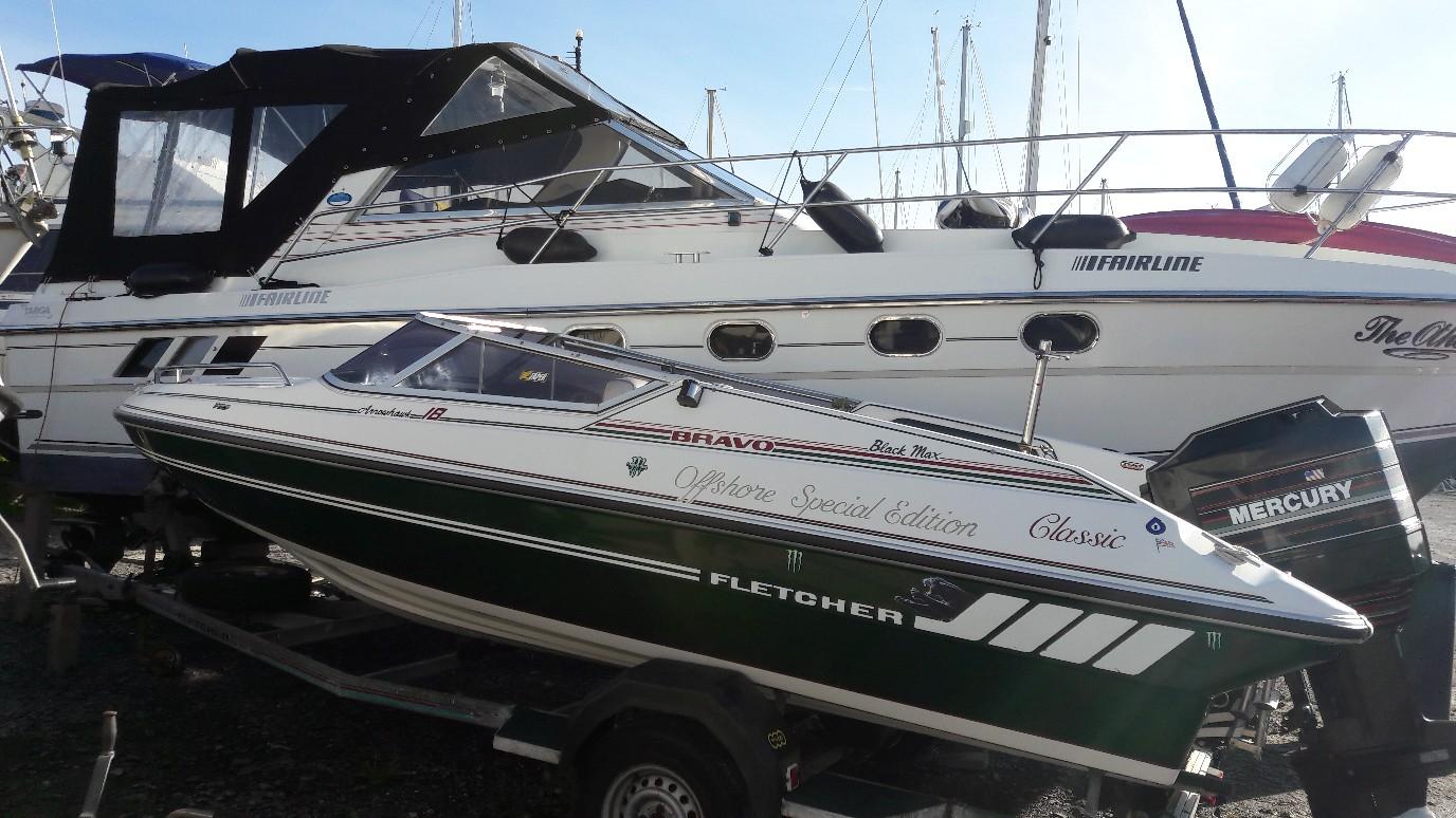 Fletcher Arrow hawk 18 speed boat in LL65 Holyhead for £4,200.00 for