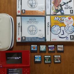 Comes with the games as pictured, including Mario party ds, and a protective carry case. Collection WA10 or can deliver if local