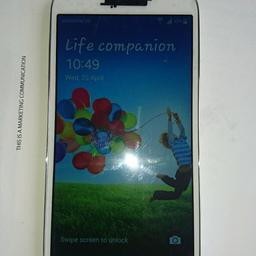 Samsung S4 in White unlocked to work on any network O2, Vodafone, EE etc
Recently had a new LCD fitted.
I am a phone technician so happy to offer any advice.