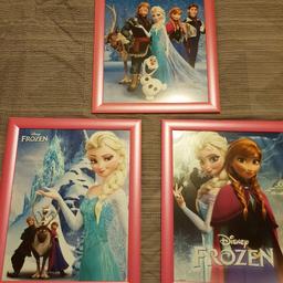 3x large pink framed frozen pictures in good condition only selling as daughter changed her room

Collection, aspley x