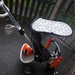 Clean used good condition have rain cover and cup holder with it ....ideally untill 3 -4 years but my boy learned his big boy bike
