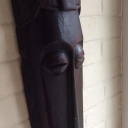 Large dark wood African mask