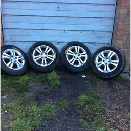 For sale set of 4 Alloy wheels few marks good tyres any questions you can contact me on 07552886010