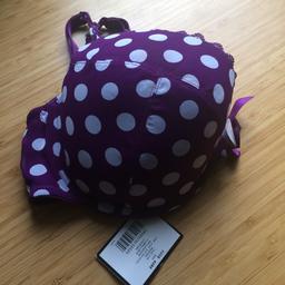 New with tags 
Size 36FF Lasenza Bra Purple And white Polka
Sorting closet  All Must Go !! 
Open to offers 
Happy to send for additional cost
