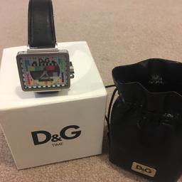 D&G medicine man watch with black leather strap

Water resistant: 50 metres

Good condition and works - needs new battery