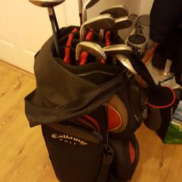 Taylormade irons 3456789 and pitching wedge and taylormade driver plus callway tour bag