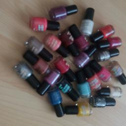 24 nail polishes all different never used