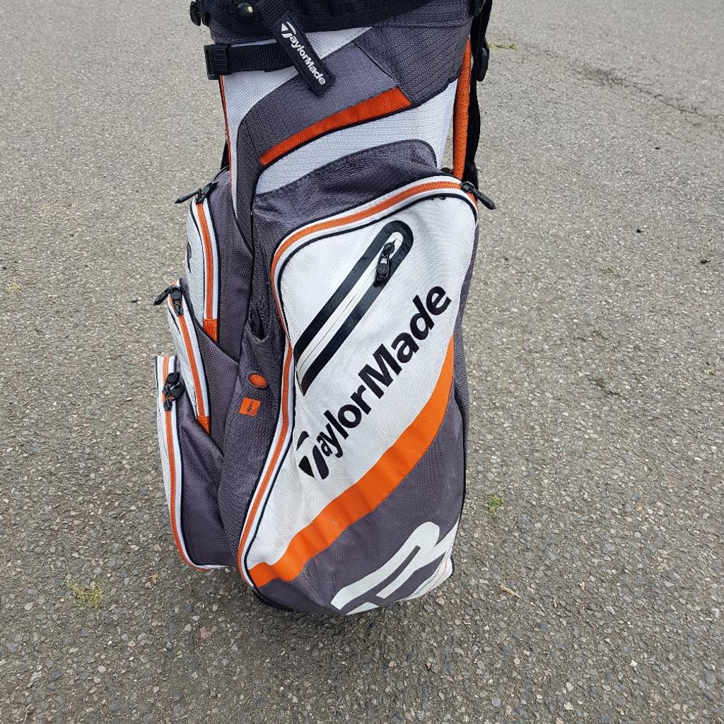 Taylormade R golf bag white/orange. Mint in RM10 Dagenham for £60.00