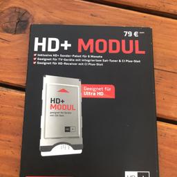HD+ Modul
Geeignet für TV Geräte mit integriertem Sat-Tuner & Ci Plus
Auch geeignet für HD-Receiver mit Plus-Slot
Neu und nie gebraucht, funktioniert vermutlich nur in Deutschland.
Neupreis 79€