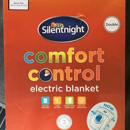 New electric blanket 
Never been used 
Double size 120cm x 135 cm (47” x 53”)
Cash on collection or can post it (if posted add £3.95 for shipping)