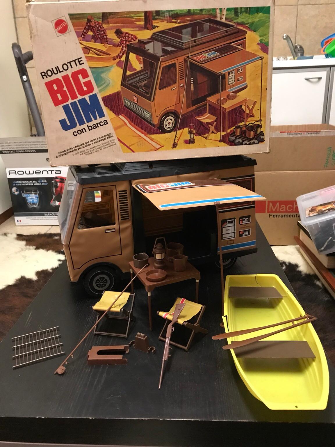 BIG JIM CAMPER + accessoires incomplet Mattel EUR 49,90