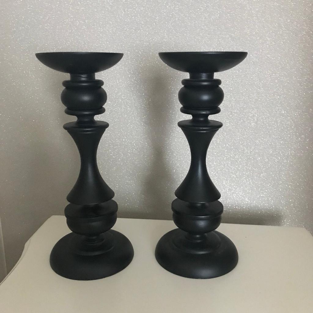 Tk maxx Black pillar candle holders in DL15 Crook for £5.00 for sale Shpock