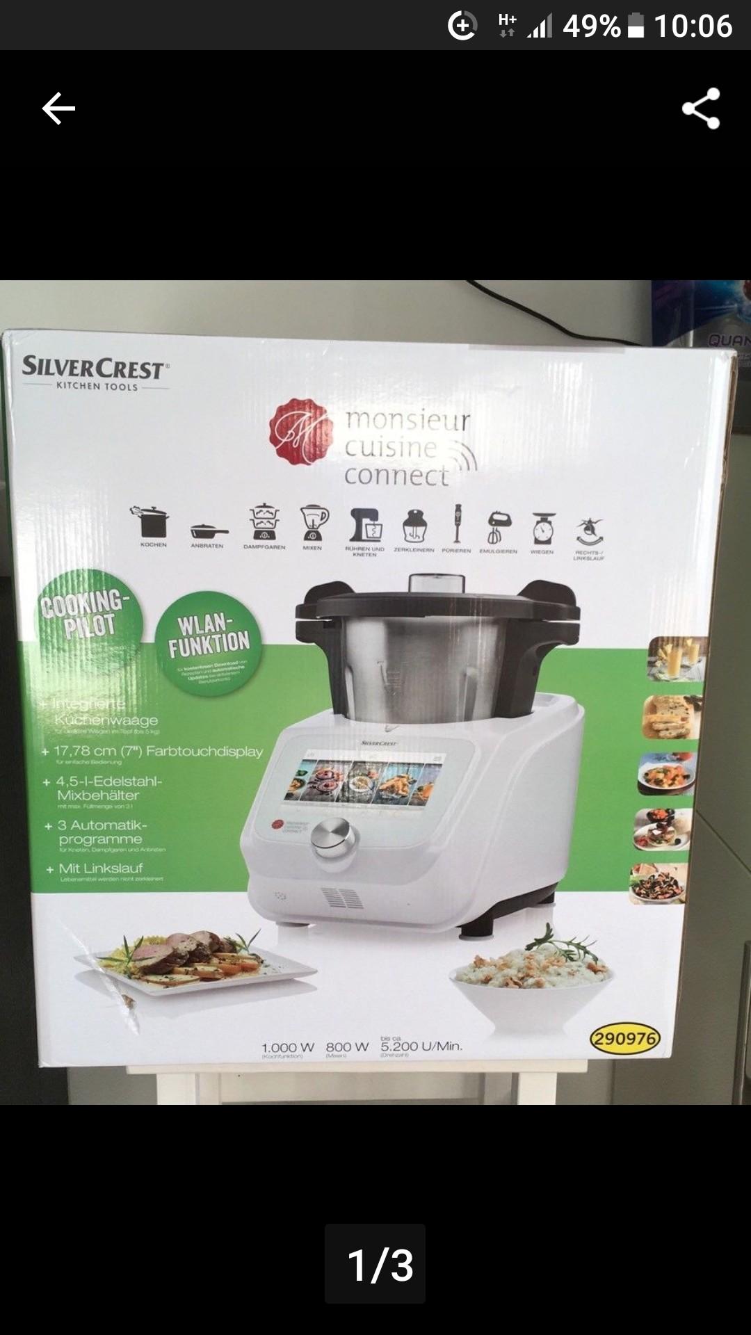 Vhbw Tavola Di Scorrimento Per Robot Da Cucina – Compatibile Silvercrest Monsieur Cuisine Connect, SKMP, SKMW – Vetro Acrilico Trasparente 34,2 X 29 Cm, Antiscivolo