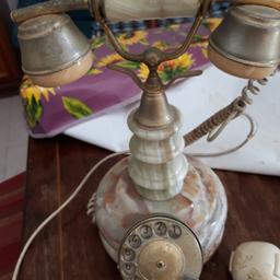 Vendo telefono fisso antichissimo in onice marmo e ottone.