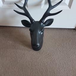 Black stags head wall art , excellent condition , not cheap one , collection only