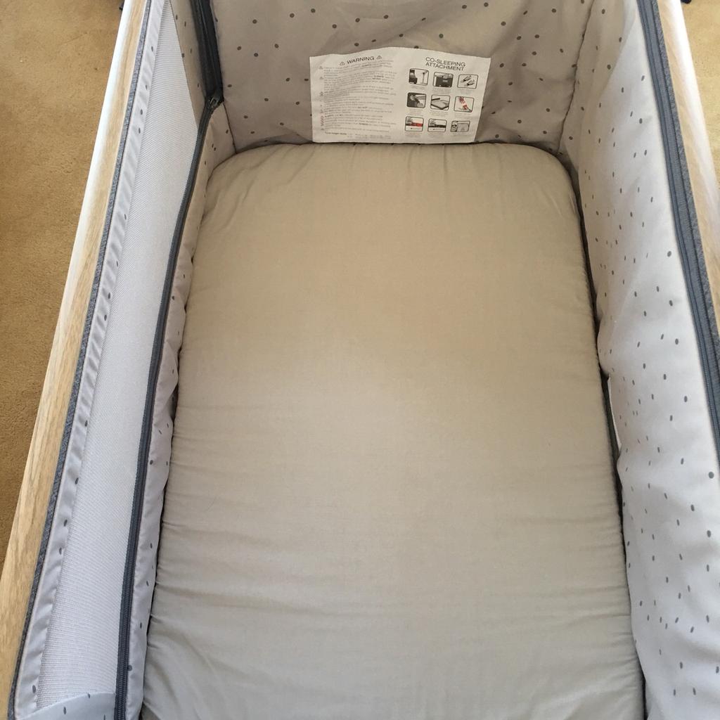 Tutti Bambini Cozee bedside crib charcoal in London Borough of Havering