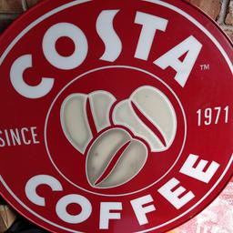 Large Costa coffee sign in plastic make me an offer local pickup only