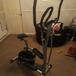 Cross trainer and bike in good condition its 2 in 1 with heart rate and calorie counter 50 ono