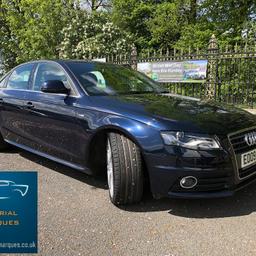PX Welcome

2009 (09) – Audi A4 2.0 TDI S Line - Low Mileage with Service History, Full MOT and Warranty

PLEASE NOTE: This car is a fully repaired CAT C registered vehicle and represents a huge saving of £2,500 from our usual retail price.

Specifications including options:

Genuine 102,000 Warranted Miles

Service History

Service Prior to Purchase including Timing Belt

Full MOT

Warrantywise Warranty

Roadside Assistance and Recovery

2 Keys

All Original Handbooks

19” Alloy Wheels

Cruise Control

Dual Zone Climate Control Air Conditioning

Trip Computer

CD Player

Multifunction Steering Wheel

Remote Central Locking

Electric Windows

Electric Mirrors

Parking Sensors

Adjustable Steering Column

This car drives fantastically and will be ready to go with full MOT, new service and warranty