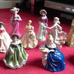 Collection of 10 lady figurine joblot