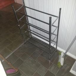 Chrome shoe rack 
Showing small but expands double