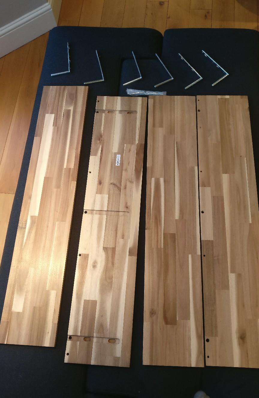 IKEA SKOGSTA acacia wall shelves in N5 Islington for £15.00 for sale