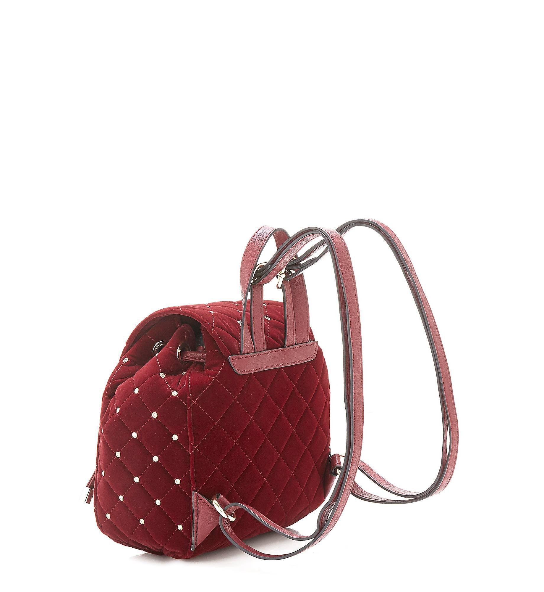 GUESS CORNELIA VELVET MINI BACKPACK BNWT RED in London Borough of Havering for 40.00 for sale Shpock