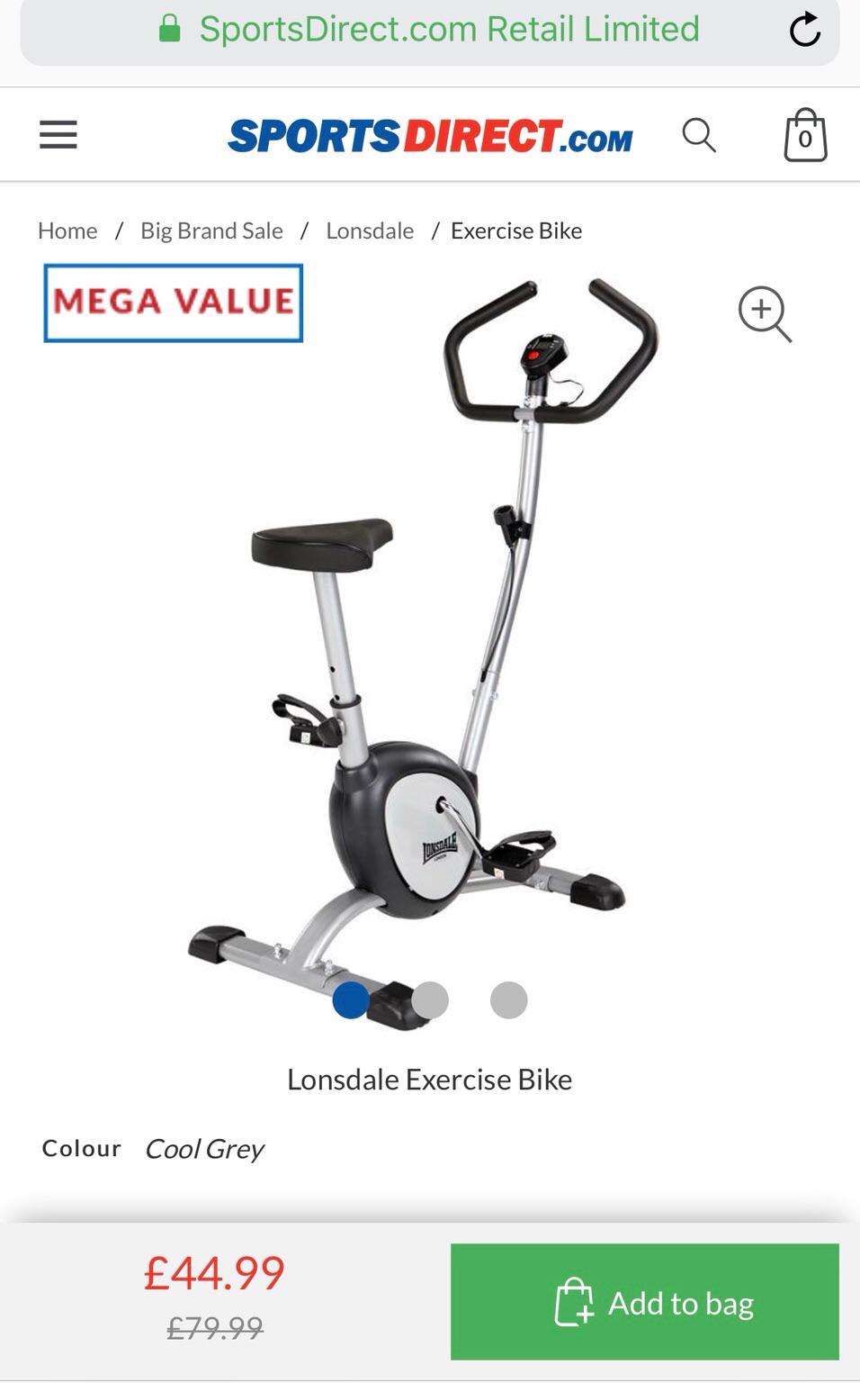 lonsdale london exercise bike