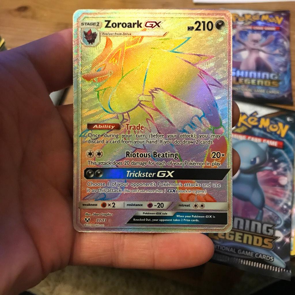 Pokemon Rainbow Rare Zoroark GX in GU34 East Hampshire for £25.00 for