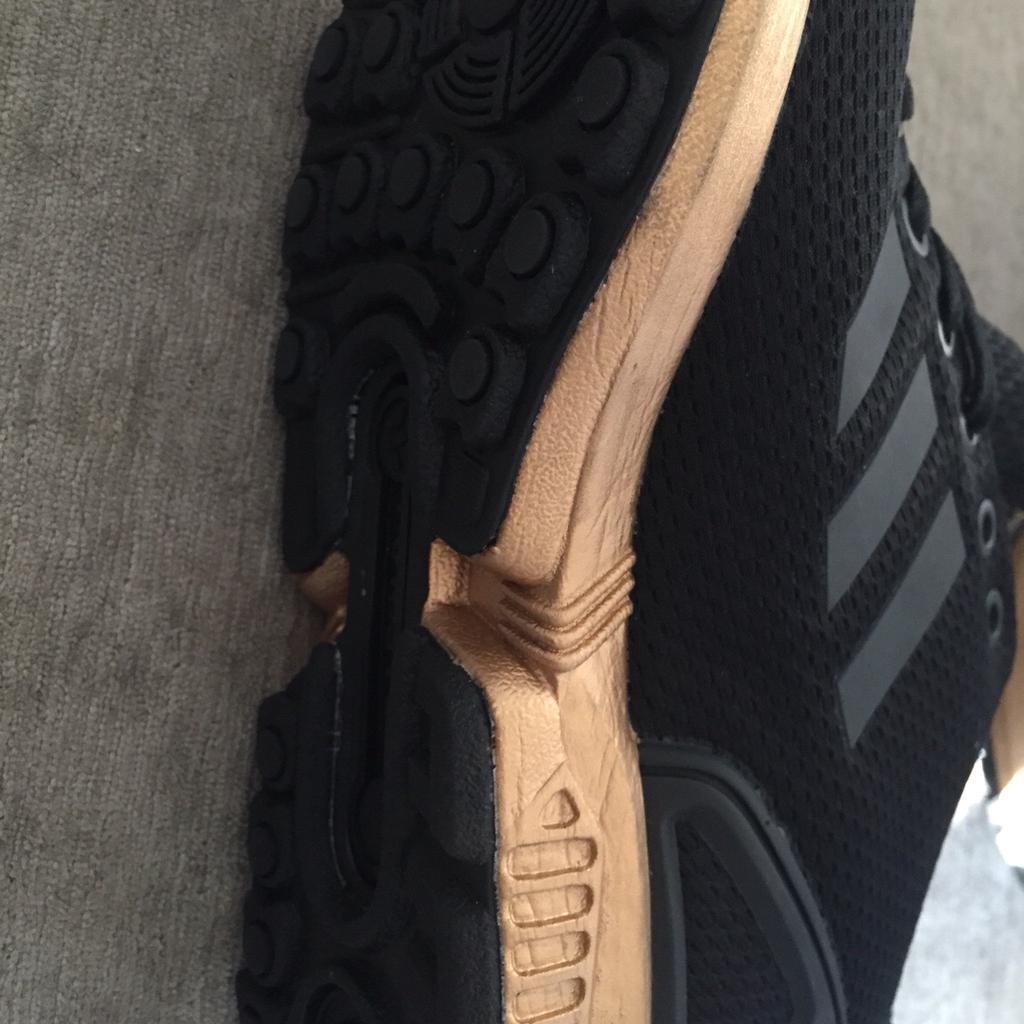 Adidas black and outlet rose gold zx flux