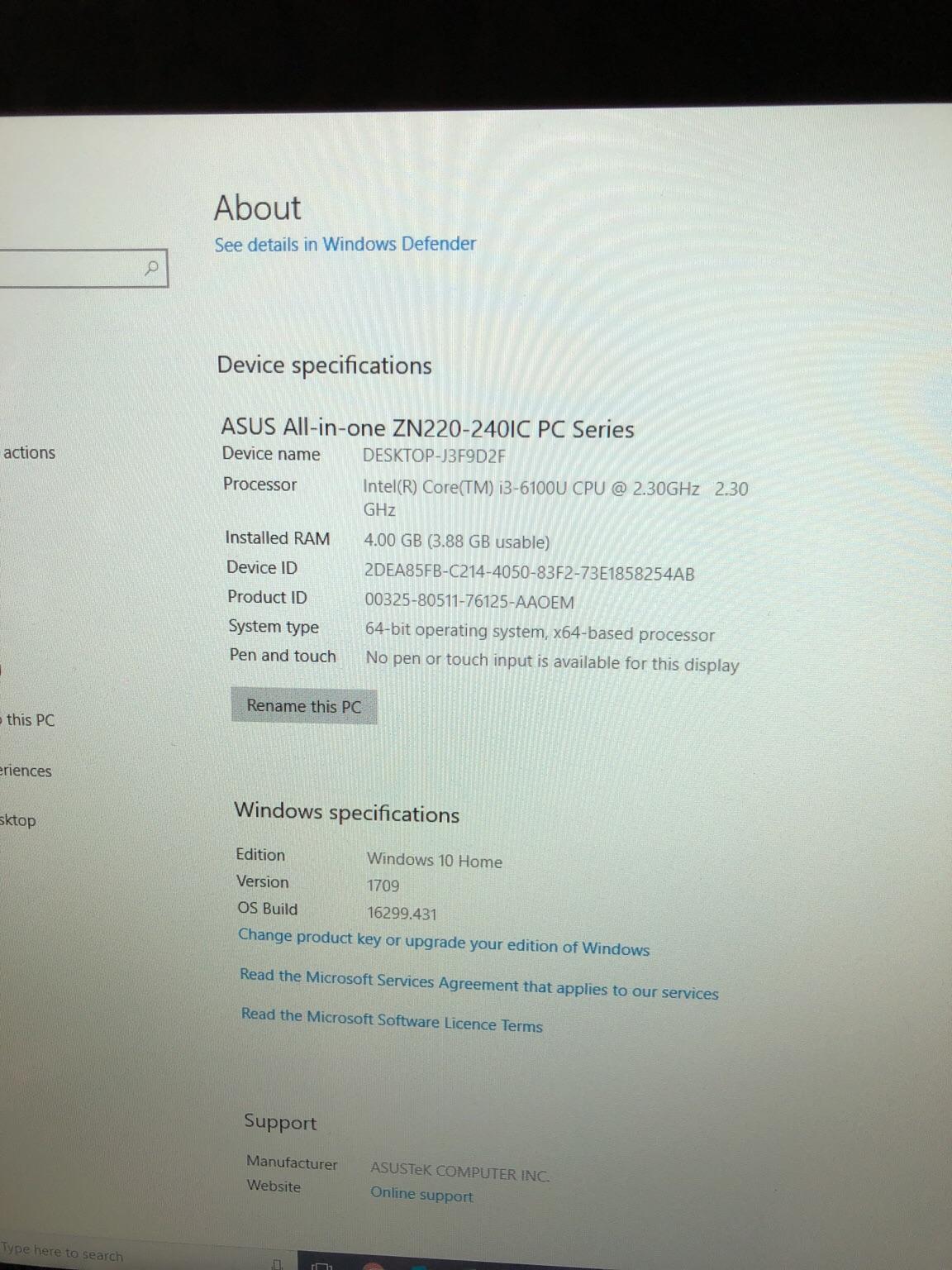 Asus Allinone ZN220240IC PC in Dudley for £170.00 for sale Shpock