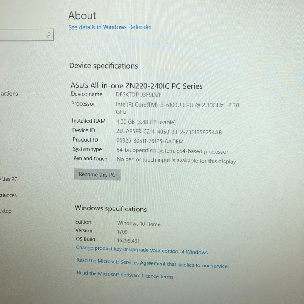 Asus Allinone ZN220240IC PC in Dudley for £170.00 for sale Shpock