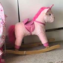 Nearly new rocking horse perfect for little toddlers. Perfect condition nothing wrong with it no space in my tiny flat got as gift.
