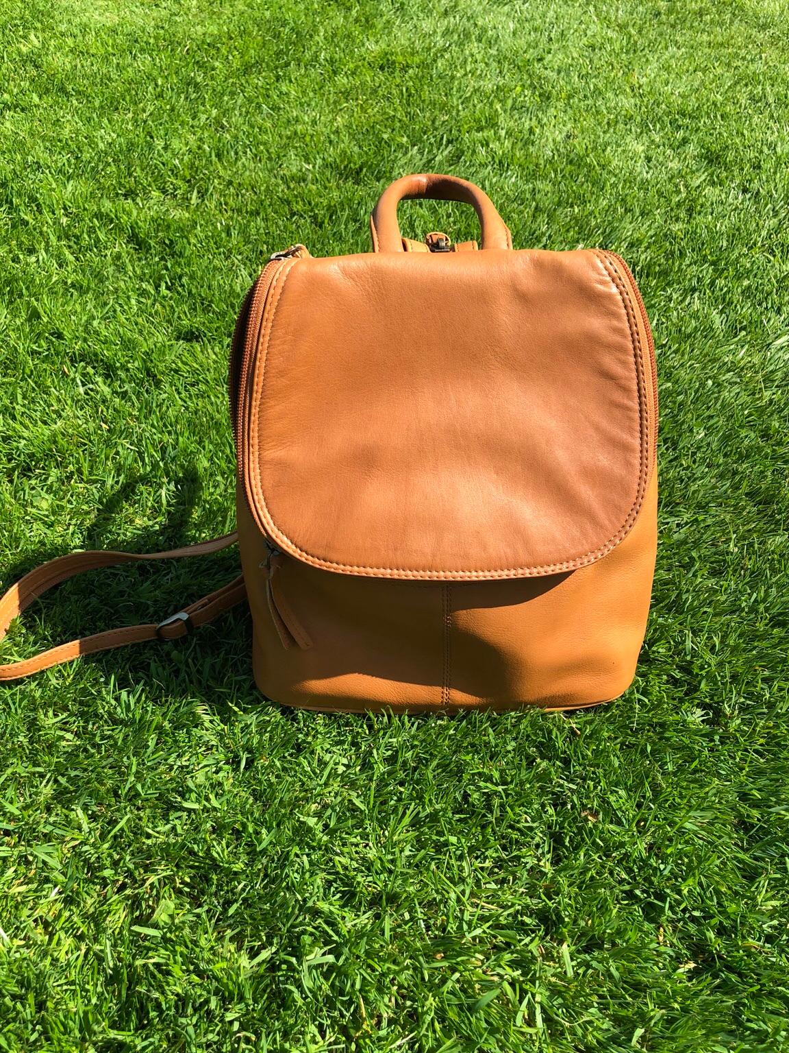 Jobis tan leather backpack sale