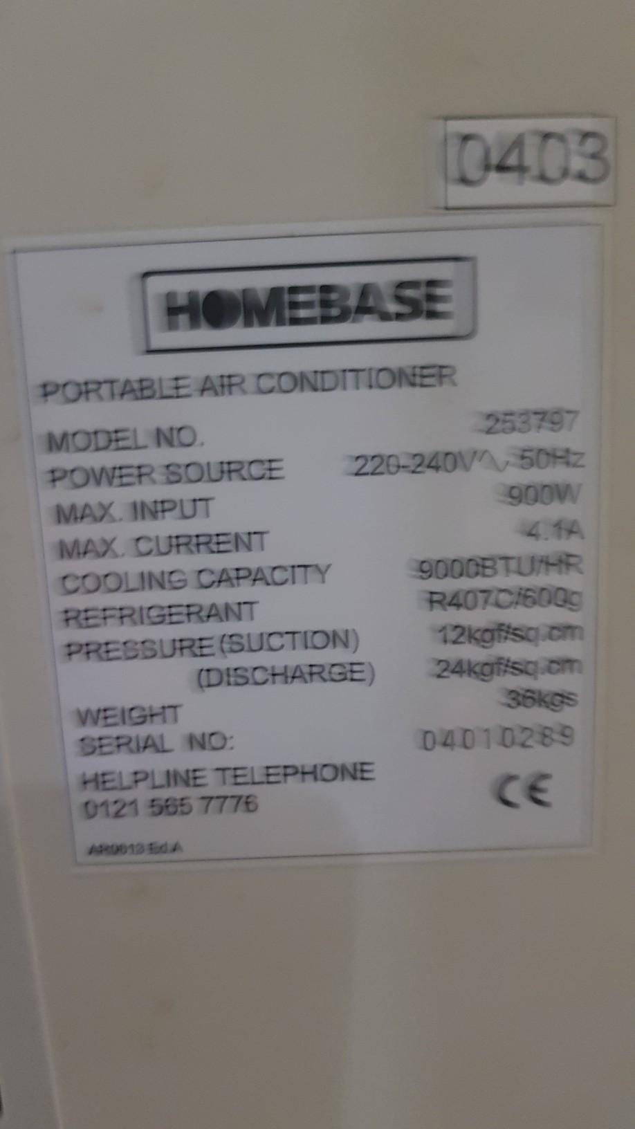 Homebase portable air conditioner in AL4 Albans for £100.00 for sale