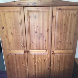 A selection of pine bedroom furniture can buy as a whole set or will sell separate 3door wardrobe £100  set of drawers £20  mirror £10  ottoman £10 or the whole set £120