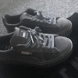 Grey suede Rihanna Fenty Trainers, size 6. Hardly worn. Great condition!