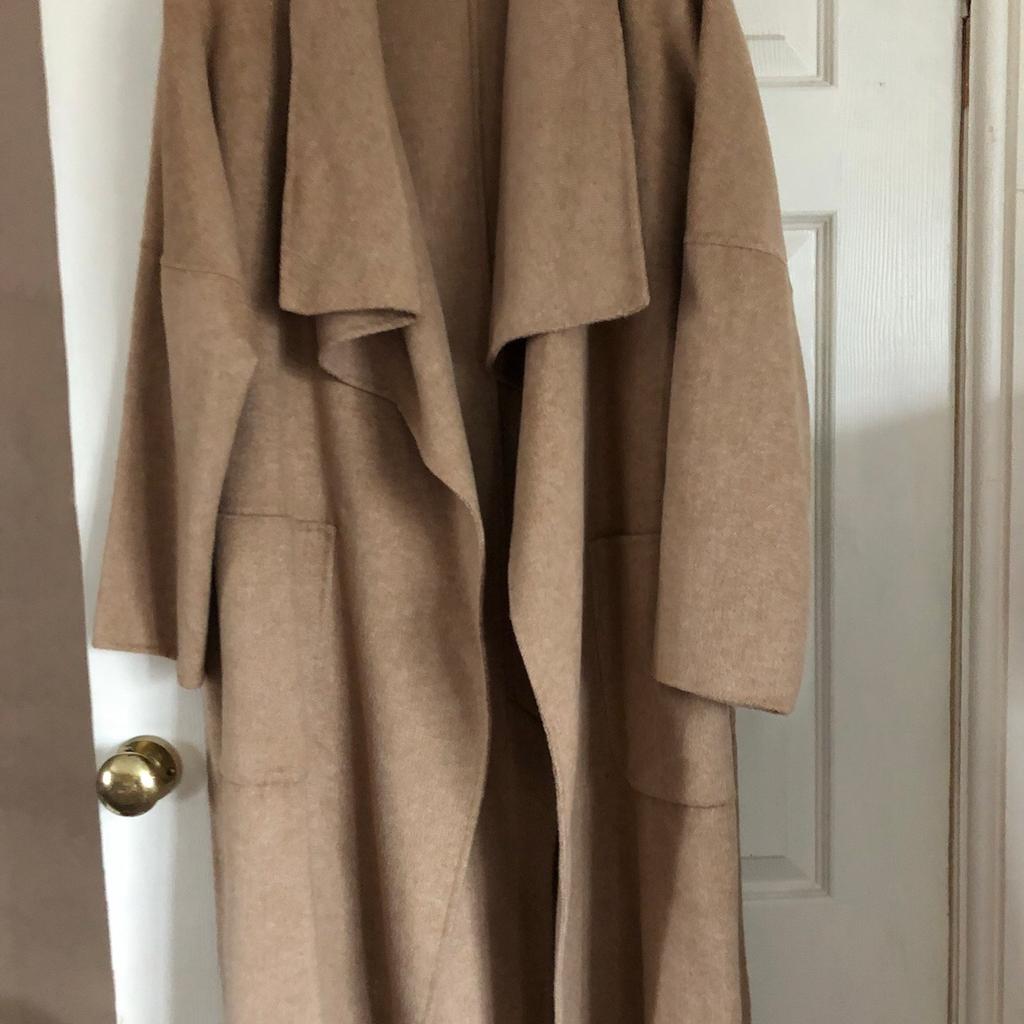 Camel waterfall coat clearance zara