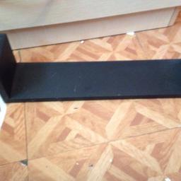 Black shelves in good condition and 3 different sizes, have 2 lots of them
