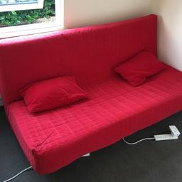Stylish & Vibrant red sofa bed which folds into a double bed.
Bought for spare room but never used and now due to moving need to sell.
Dismantled ready for collection!!
Collection only please!!
Will consider sensible offers!!