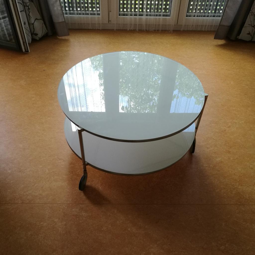 Ikea Couchtisch, rund, weiß, mit Rollen. in 70327 Stuttgart für 20,00 € zum Verkauf