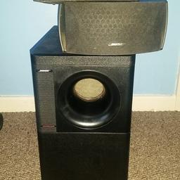 Bose acoustimass 3 series 4 sub
2 Bose gemstone speakers

All working perfectly

Can be heard when you collect