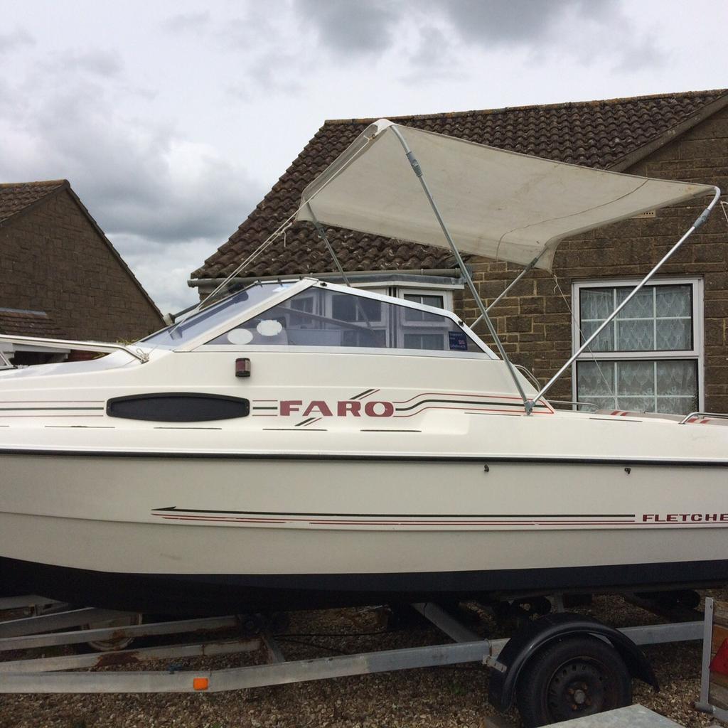 19ft fletcher faro speed boat and trailer in DT8 Dorset für £ 2.850,00