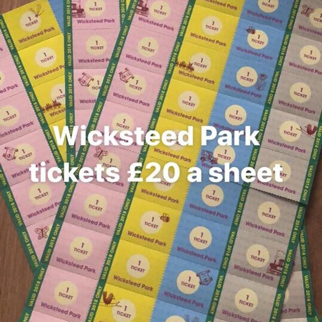 Wicksteed Park ride tickets in NN14 Kettering für 20,00 £ zum Verkauf