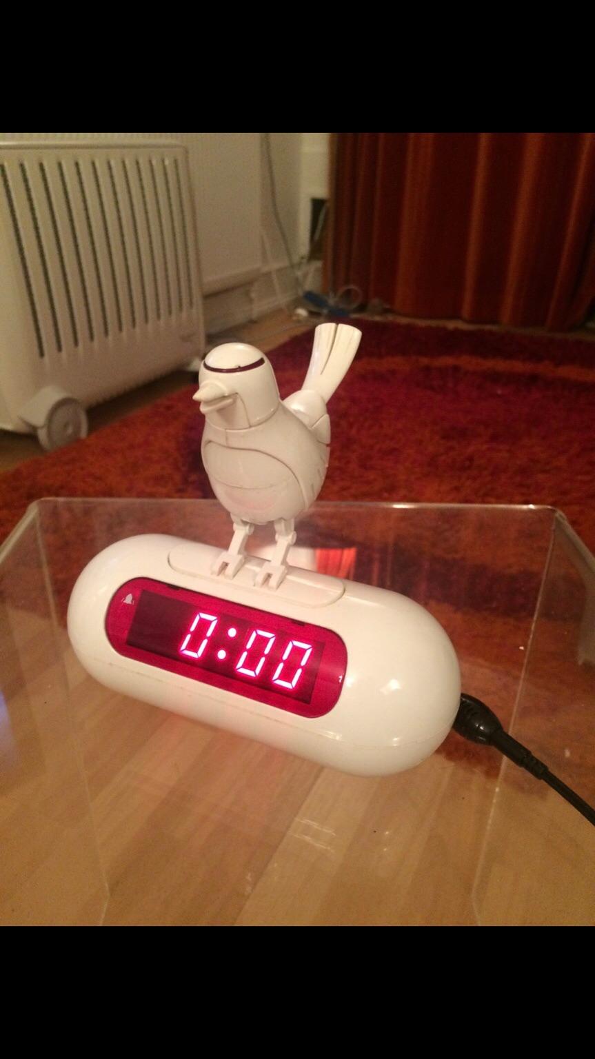 Habitat Okko LED bird alarm clock white rare in W2 Westminster for £30.