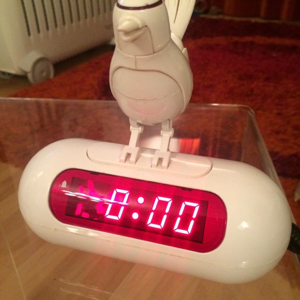 Habitat Okko LED bird alarm clock white rare in W2 Westminster for £30.