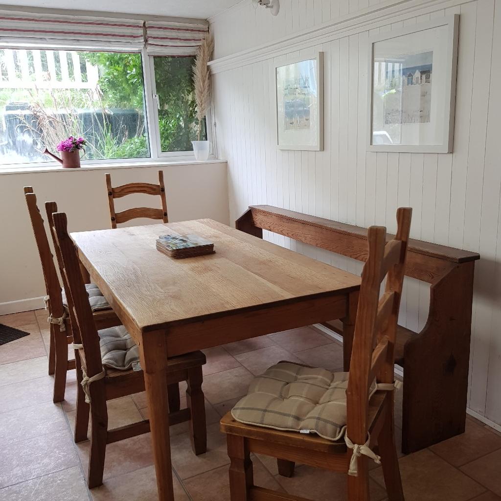 Church pew dining discount table