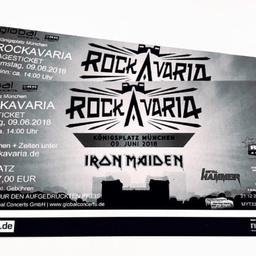 Ich verkaufe hier zwei Iron Maiden bzw. Rockavaria Tickets für den 9.6. in München.