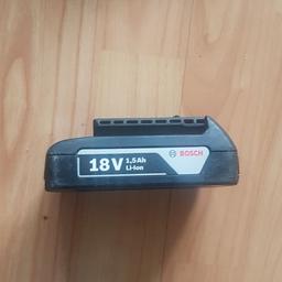 Bosch 18v 1.5ah battery in very good condition. Hardly used.

I have two of them.