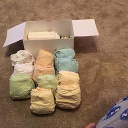 Set of 11 ‘the pop-in’ reusable nappies. This is the version 1 set of 11 microfibre reusable nappies. All in good clean condition from a pet and smoke free home.
Collection or postage extra.